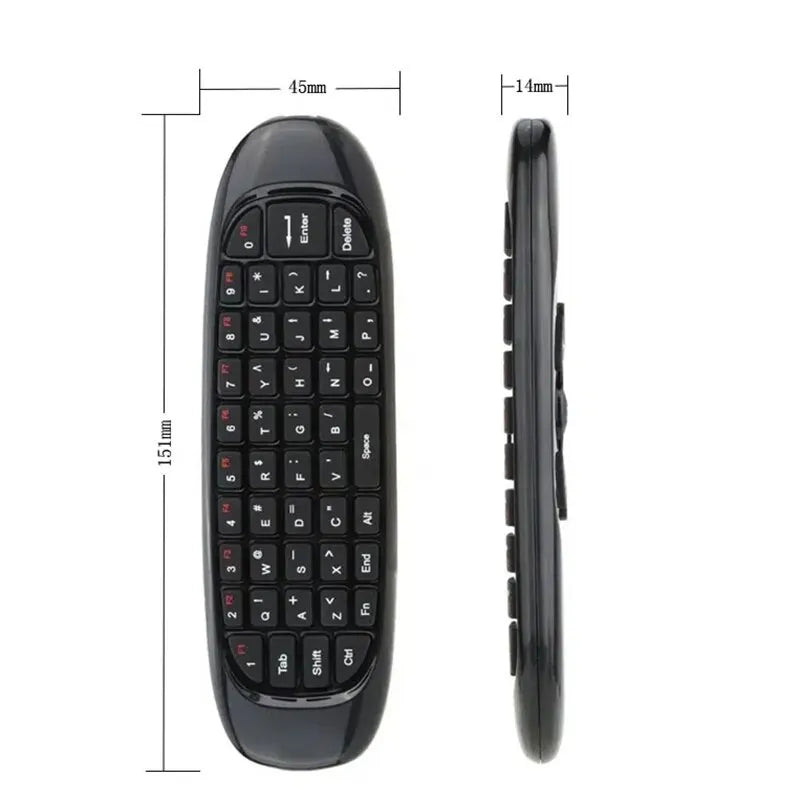 Super Controle Remoto Inteligente 3 em 1: com Teclado e Mouse sem fio